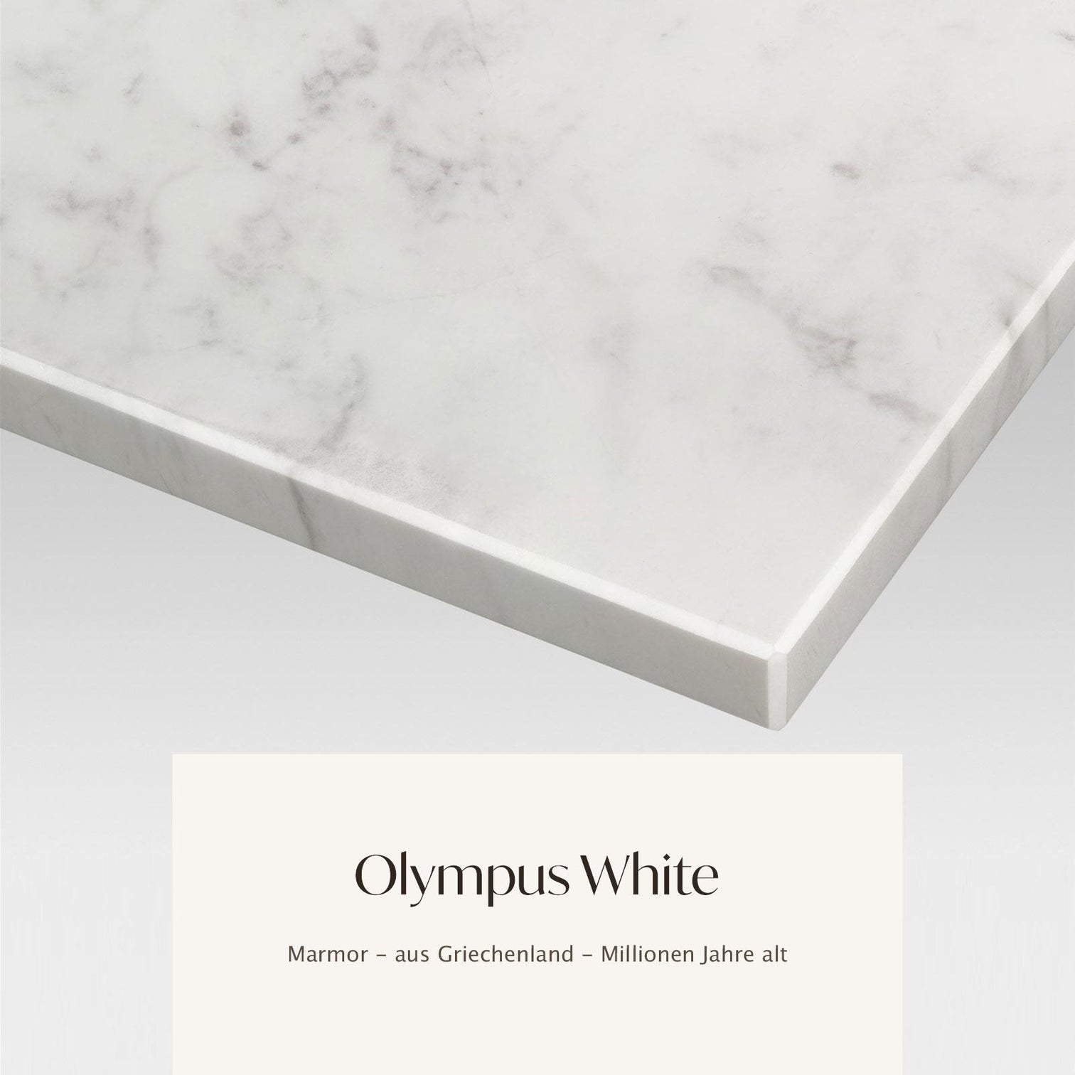 Tischplatte eckig Marmor in Olympus White Naturstein